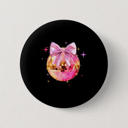 Frohen Valentinstag Lustige Coquette Disco Ball Mä Button (Vorderseite)
