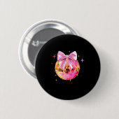 Frohen Valentinstag Lustige Coquette Disco Ball Mä Button (Vorne & Hinten)