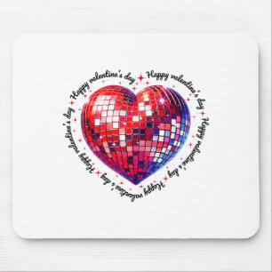 Frohen Valentinstag Lustige Coquette Rote Disco Ku Mousepad