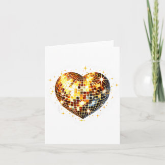 Frohen Valentinstag Lustiger Gold Coquette Disco B Karte