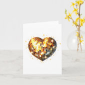 Frohen Valentinstag Lustiger Gold Coquette Disco B Karte (Gelbe Blume)