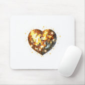 Frohen Valentinstag Lustiger Gold Coquette Disco B Mousepad (Mit Mouse)