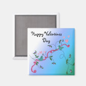 Frohen Valentinstag Magnet (Vorderseite/Rückseite)