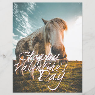 Frohen Valentinstag mit Blick auf das Pferd