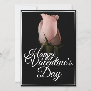 Frohen Valentinstag mit rosa Rose