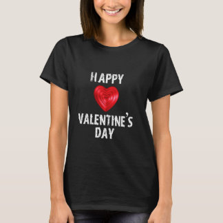 Frohen Valentinstag mit roten Herzen T-Shirt