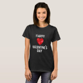 Frohen Valentinstag mit roten Herzen T-Shirt (Vorne ganz)