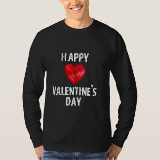 Frohen Valentinstag mit roten Herzen T-Shirt