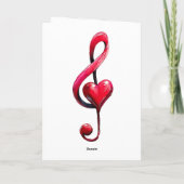 Frohen Valentinstag Musik der Liebe Karte (Rückseite)