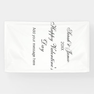 Frohen Valentinstag Name Datum Nachricht einfach e Banner