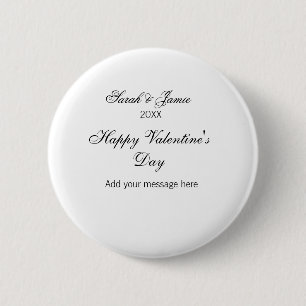 Frohen Valentinstag Name Datum Nachricht einfach e Button