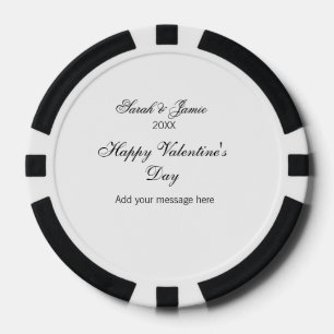 Frohen Valentinstag Name Datum Nachricht einfach e Pokerchips