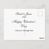 Frohen Valentinstag Name Datum Nachricht einfach e Postkarte (Rückseite)