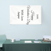 Frohen Valentinstag Name Liebe einfach Jahr stilvo Banner (Messeveranstaltung)