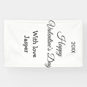 Frohen Valentinstag Name Liebe einfach Jahr stilvo Banner