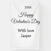 Frohen Valentinstag Name Liebe einfach Jahr stilvo Banner (Vertikal)