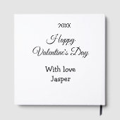 Frohen Valentinstag Name Liebe einfach Jahr stilvo Gästebuch (Rückseite)