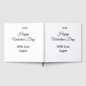 Frohen Valentinstag Name Liebe einfach Jahr stilvo Gästebuch (Voll)