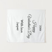 Frohen Valentinstag Name Liebe einfach Jahr stilvo Wandteppich (Vorderseite (Horizontal))