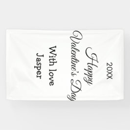 Frohen Valentinstag Name Liebe einfach Jahr stylis Banner