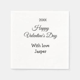 Frohen Valentinstag Name Liebe einfach Jahr Stylis Serviette