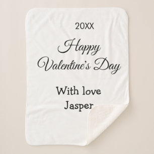 Frohen Valentinstag Name Liebe einfacher Jahr stil Sherpadecke