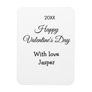 Frohen Valentinstag Name Liebe einfaches Jahr stil Magnet