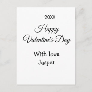 Frohen Valentinstag Name Liebe einfaches Jahr stil Postkarte