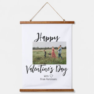 Frohen Valentinstag Namen der Familie Foto einfach Wandteppich Mit Holzrahmen