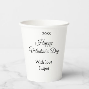 Frohen Valentinstag Namen Liebe einfaches Jahr sty Pappbecher
