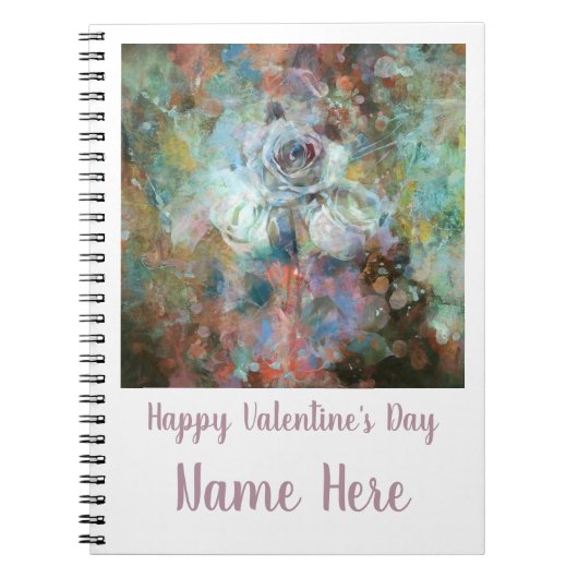 Frohen Valentinstag. Notizblock (Vorderseite)