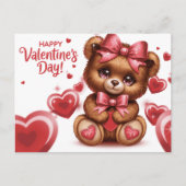 Frohen Valentinstag Ourson -8 Postkarte (Vorderseite)