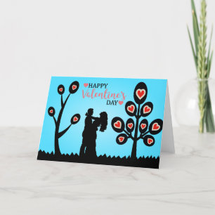 Frohen Valentinstag Paar Feiertagskarte