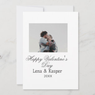 Frohen Valentinstag Paar Foto modern einfach t Einladung