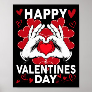 Frohen Valentinstag Paare Valentinstag Datum Liebe Poster