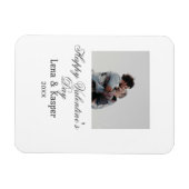 Frohen Valentinstag Paarfoto modern einfach t Magnet (Horizontal)