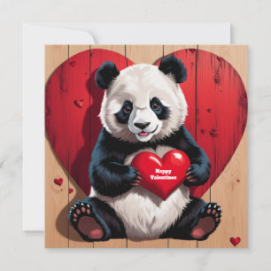 Frohen Valentinstag Panda Bär Feiertagskarte