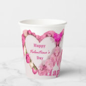 Frohen Valentinstag Pappbecher (Vorderseite)