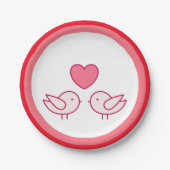 Frohen Valentinstag Pappteller (Vorderseite)