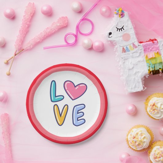 Frohen Valentinstag Pappteller (Party)