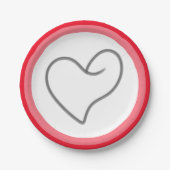 Frohen Valentinstag Pappteller (Vorderseite)