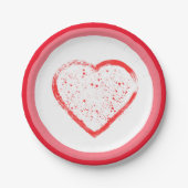 Frohen Valentinstag Pappteller (Vorderseite)