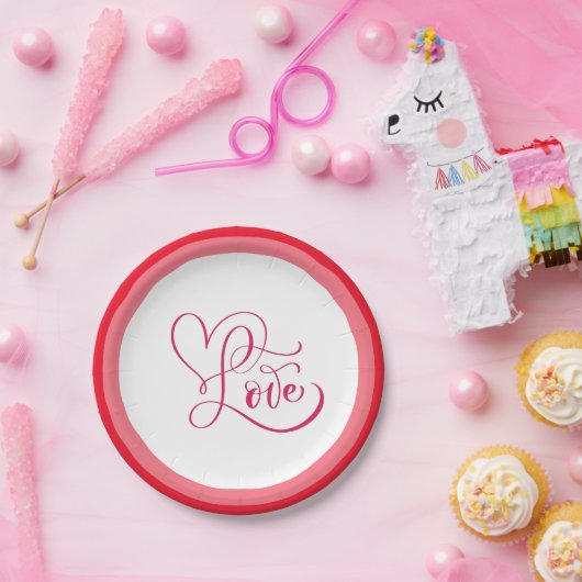 Frohen Valentinstag Pappteller (Party)