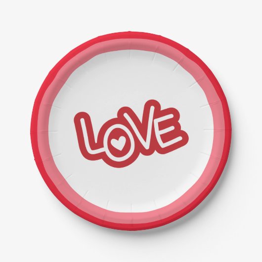 Frohen Valentinstag Pappteller (Vorderseite)