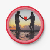 Frohen Valentinstag Pappteller (Vorderseite)