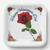 Frohen Valentinstag Pappteller (Vorderseite)