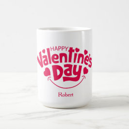 Frohen Valentinstag Personalisierter Name Verwandlungstasse