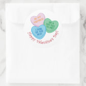 Frohen Valentinstag Pickleball Stil-2 Runder Aufkleber (Tasche)