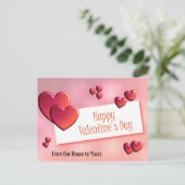 Frohen Valentinstag Postkarte (Stehend Vorderseite)
