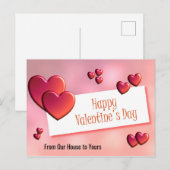 Frohen Valentinstag Postkarte (Vorne/Hinten)
